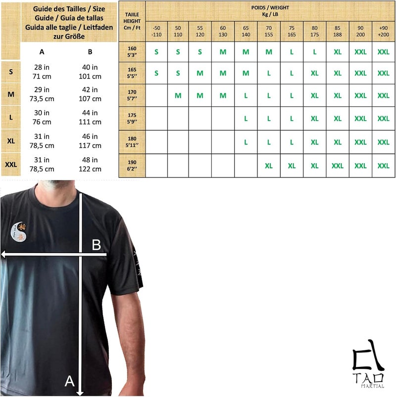 TAO MARTIAL Wing Chun T-Shirt Quick Dry Lightweight Breathable Sport Tshirt, ST222 (Blue, Size XL) - Image 2